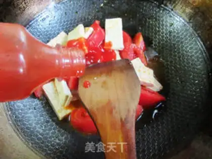 Make Tomato fried tofu dry step 5
