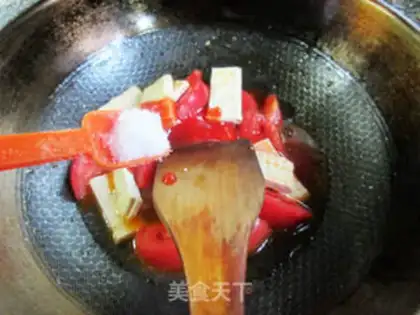 Make Tomato fried tofu dry step 6