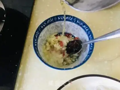 Make Lazy old garlic fan fan scallop step 6
