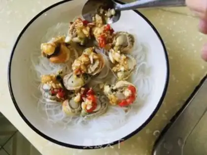 Make Lazy old garlic fan fan scallop step 8