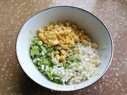 Make cucumber egg dumplings step 5
