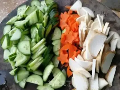 Make Apricot cucumber step 1