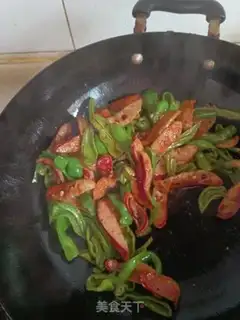Make Paprika fried red sausage step 3