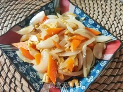 Make Carrot eggs fried onions step 10