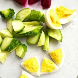Make cucumber duck egg salad step 6