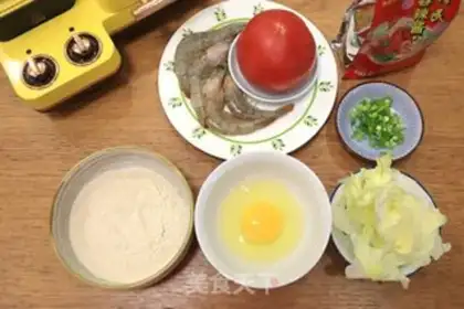 Make Pancake and tomato shrimp soup step 0