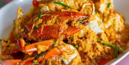 Make Salted eggs, fried crabs step 5