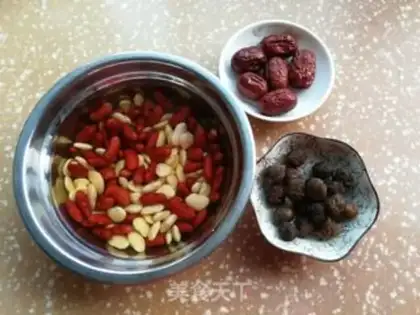 Make Red bean bean bean cinnamon soup step 0