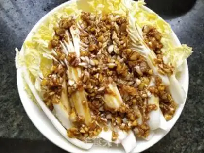Make Garlic fans steaming doll food step 7