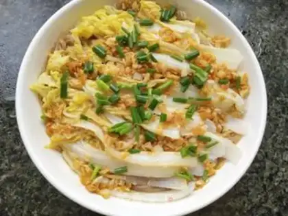 Make Garlic fans steaming doll food step 10
