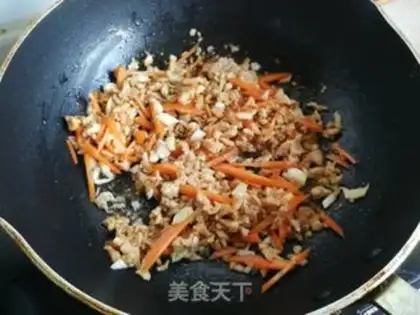 Make Meat and eggplant fans step 5