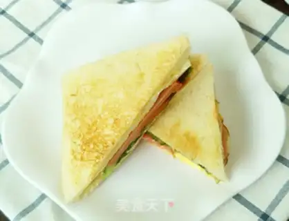 Make Egg ham sandwich step 2