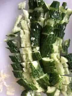 Make Garlic cucumber step 2