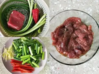 Make Beef and garlic step 0