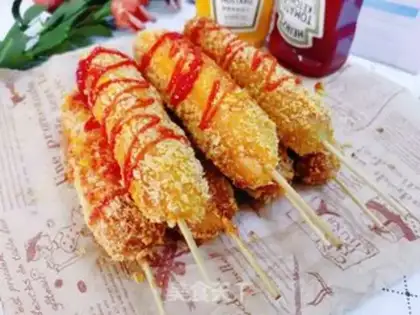 Make Cheese dog stick step 12