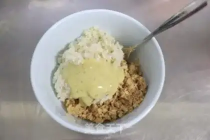 Make Low fat chicken rice step 3