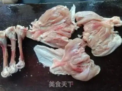 Make Garlic forks for chicken leg chops step 1
