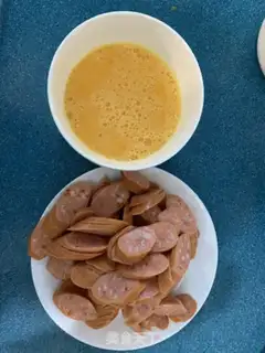 Make Egg fried sausage step 0