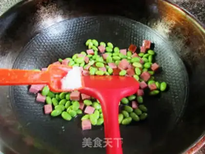 Make A ham roasted beans step 5