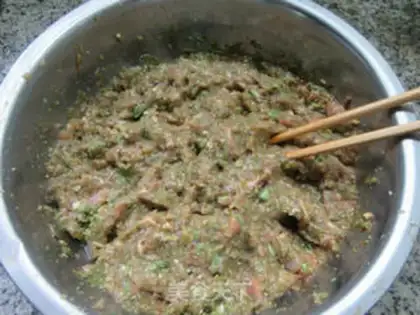 Make Frozen mushrooms, chicken-legs, chicken-pot stickers step 12