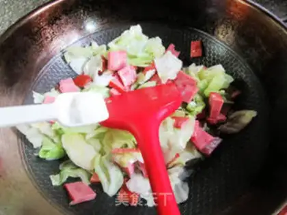 Make A ham and cabbage step 7