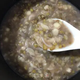 Make Green Bean Lotus Porridge step 3