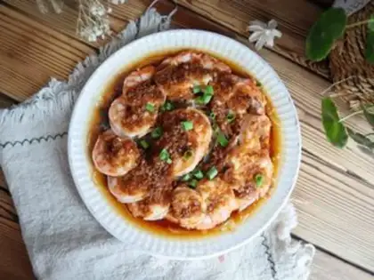 Make Shrimp for a garlic fan step 13