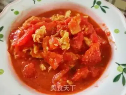 Make Tomato fried eggs step 12