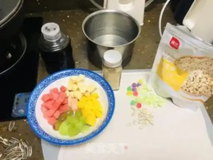 Make ♪ White, pink fruit ♪ step 1