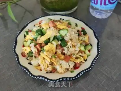 Make Sausage egg fried rice step 12