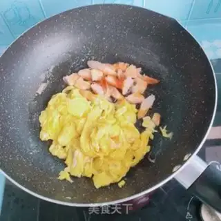 Make Shrimp moss fried eggs step 2