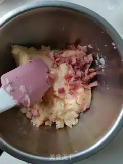 Make Cheese mashed bacon step 4