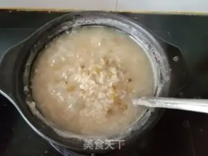 Make Green bean congee step 3