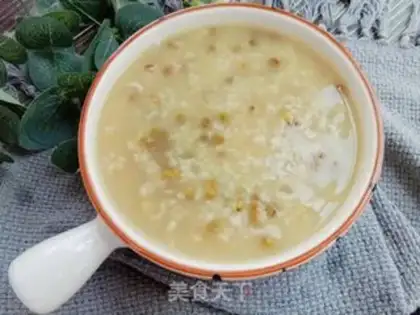 Make Green bean congee step 4