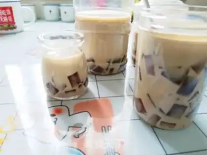 Make Brick milk tea step 12