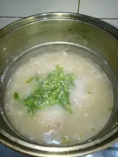 Make Celery pork porridge step 3