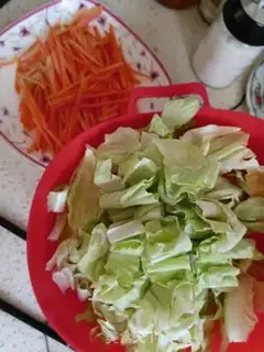 Make Sodium and red vegetables step 0