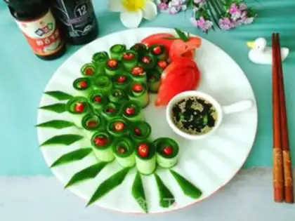 Make Cold Peacock cucumber step 6