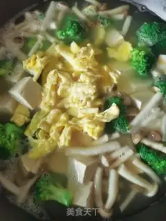 Make Shrimp tofu mushroom soup step 10
