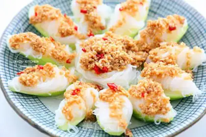 Make Garlic fan silk melon step 5