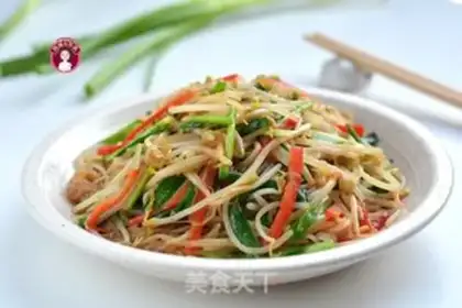Make A bean sprouts fan step 6