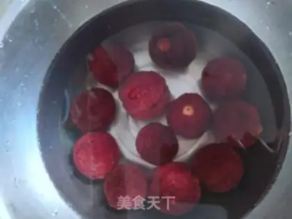 Make Milk and plum ice powder step 1