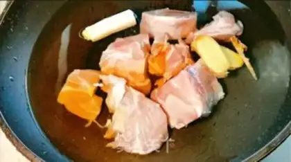 Make Little bone fan soup step 0