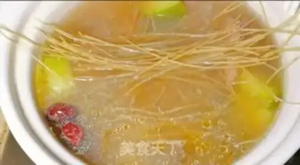 Make Little bone fan soup step 5