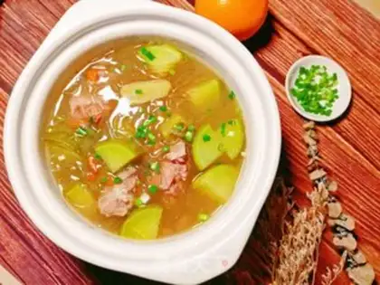 Make Little bone fan soup step 6