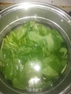 Make A spinach mix fan step 2