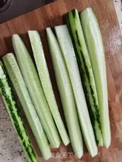 Make Shrimp fried cucumber step 2