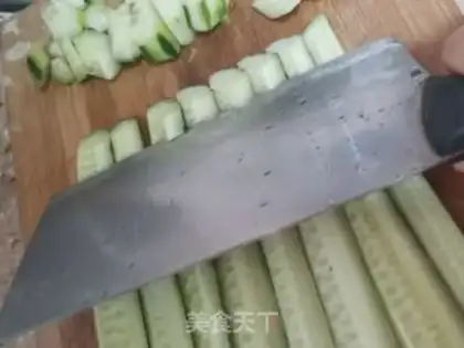 Make Shrimp fried cucumber step 4