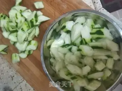Make Shrimp fried cucumber step 5