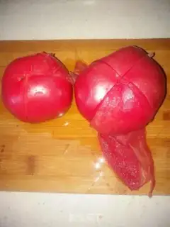 Make Red tomato egg dumplings step 2